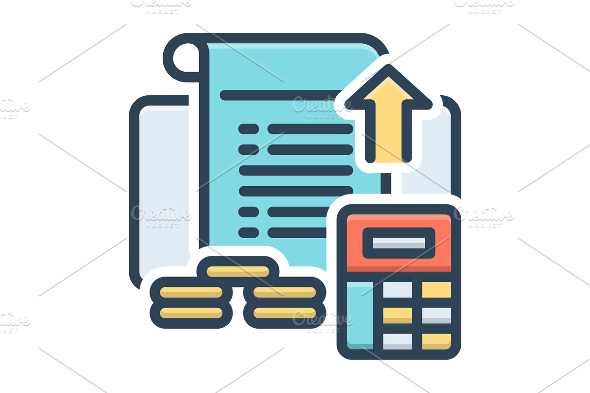 Financial budget color icon, a Duotone Icon by Creative priyanka