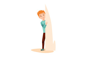 Kid playing hide and seek. Playing, an Illustration by the8monkey