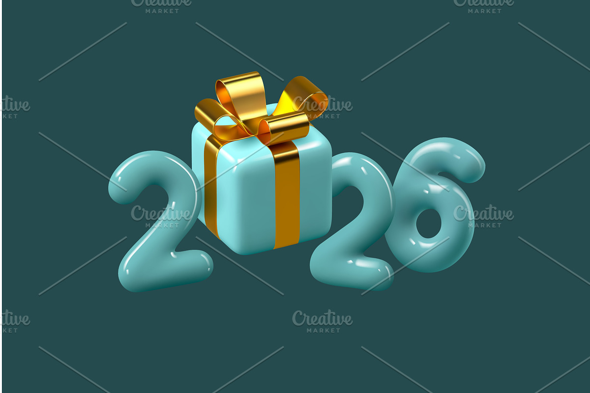 Print3D render of glossy turquoise, an Object Illustration by Liudmyla Matviiets