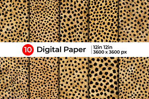 Realistic Cheetah Print Fur Texture