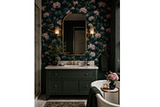Velvet Emerald Chrysanthemum Pattern, a Pattern Graphic by MouseGrey (Thumbnail 5 of 7)