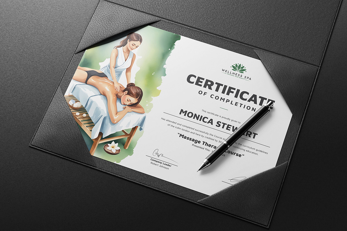 Massage Therapy Certificate, a Stationery Template by DesignDevisers (Photo 7 of 10)