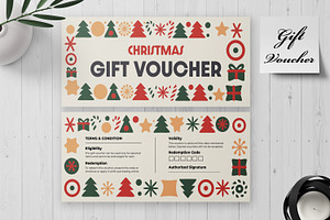 Christmas Gift Voucher Template, a Stationery Template by MightyDesign
