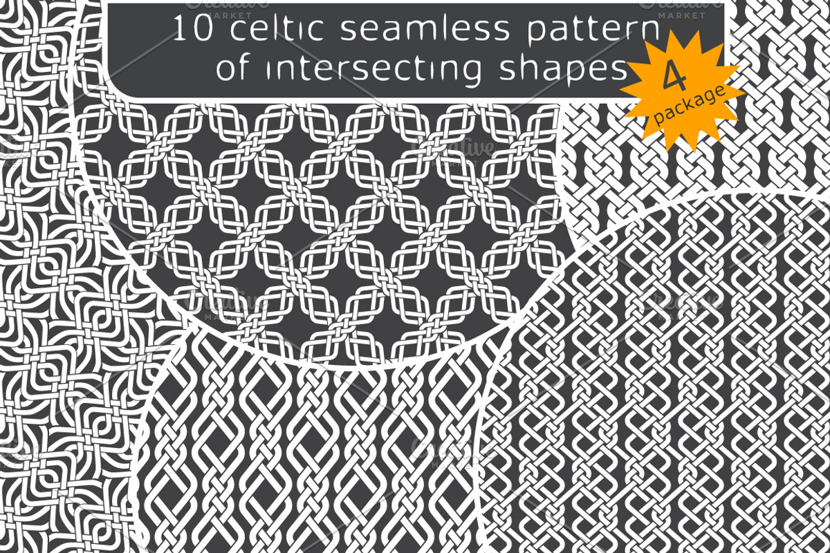 10 celtic patterns. Package 4, a Pattern Graphic by Guten Tag Vector (Photo 2 of 3)