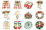 Cozy Christmas Reading Clipart, a Seasonal Illustration by CitraGraphics (Thumbnail 2 of 6)