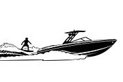 Water Ski Silhouette Vector Bundle, an Illustration by Designs_River (Thumbnail 12 of 51)