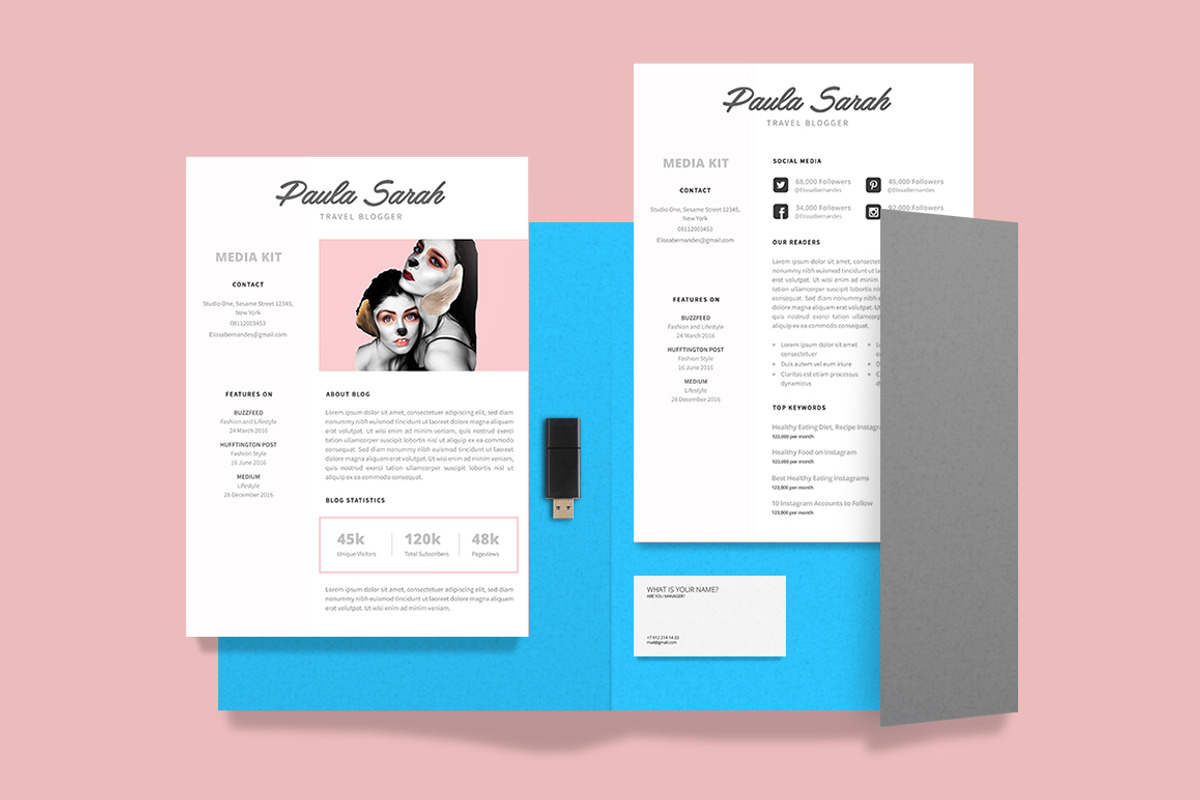 Media Kit Template for Blogger, a Social Media Template by ariodsgn (Photo 2 of 4)