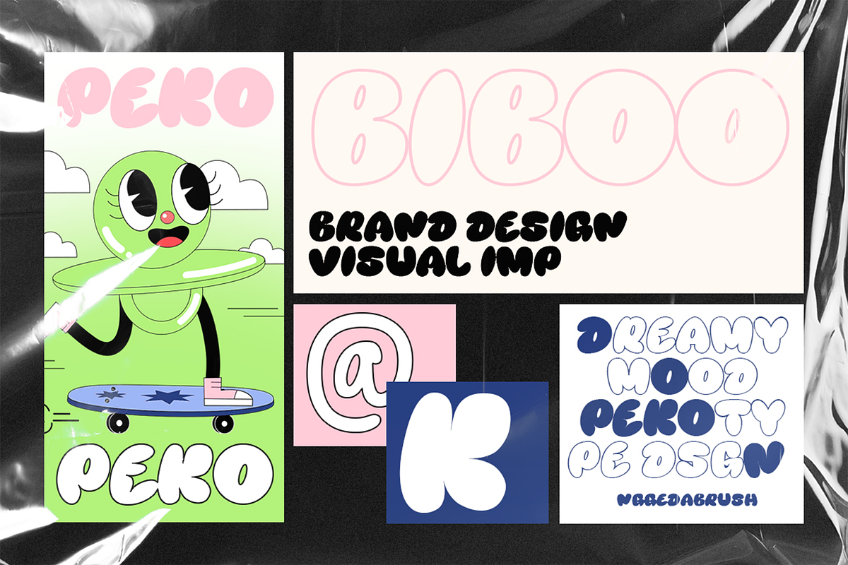 Bloombang - Bubble Display Typeface, a Handwritten Font by Pekotype (Photo 8 of 11)