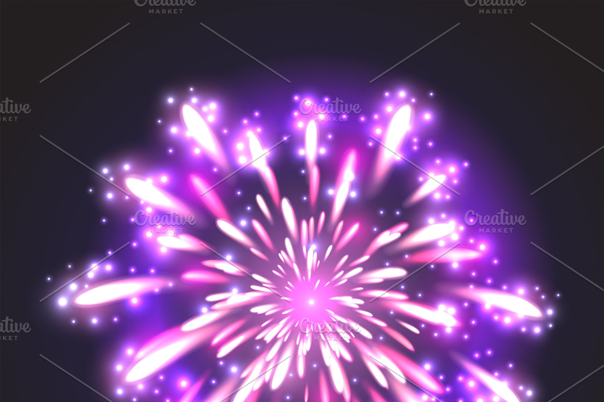 Festive Firework. Vector, an Object Illustration by Things for designers (Photo 3 of 3)