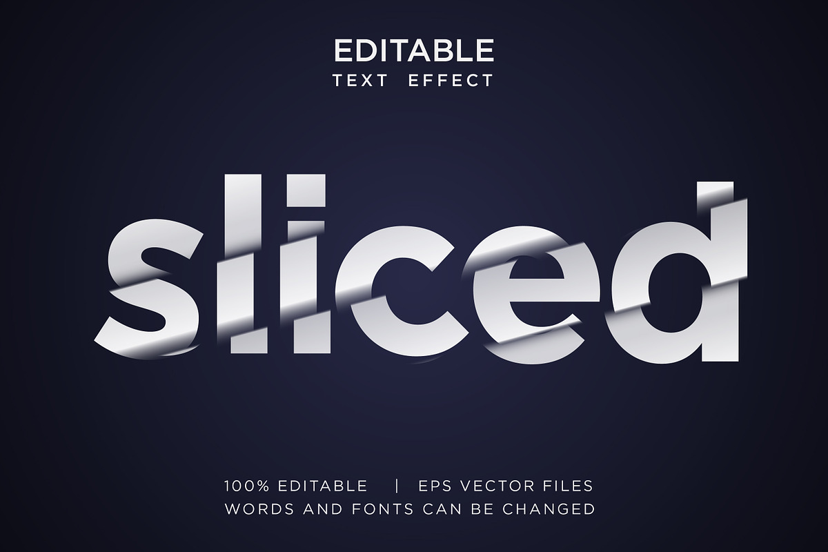 sliced text effect bundle, a Plug-in Add-On by yokbisayok