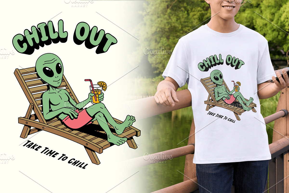Alien: 5 illustrations stay relaxed, a Person Illustration by gunaonedesign (Photo 4 of 10)