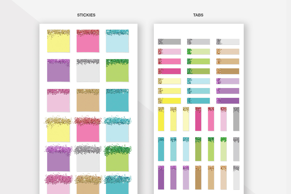 60 Glitter Tipped Sticky Notes, an Object Graphic by Type Maven (Photo 3 of 3)