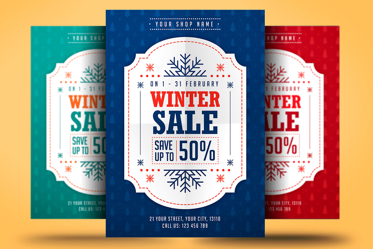 Winter Sale Flyer, a Flyer Template by Rafoz (Photo 1 of 12)