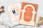 Two Sided Wedding Card, a Card Template by Business Flyers (Thumbnail 1 of 2)