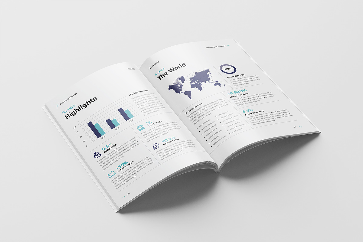 Annual Report Template, a Brochure Template by Spark_Creative (Photo 12 of 16)
