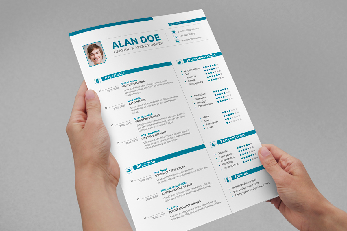 Professional Resume & Cover Letter, a Resume Template by sz81 (Photo 3 of 5)