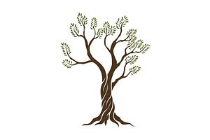Olive trees with branches and, an Object Illustration by Things for designers
