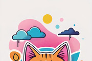 Cute Kawaii Cats & Bunny Bundle, an Illustration by ETARA by Mea Hau (Thumbnail 2 of 10)