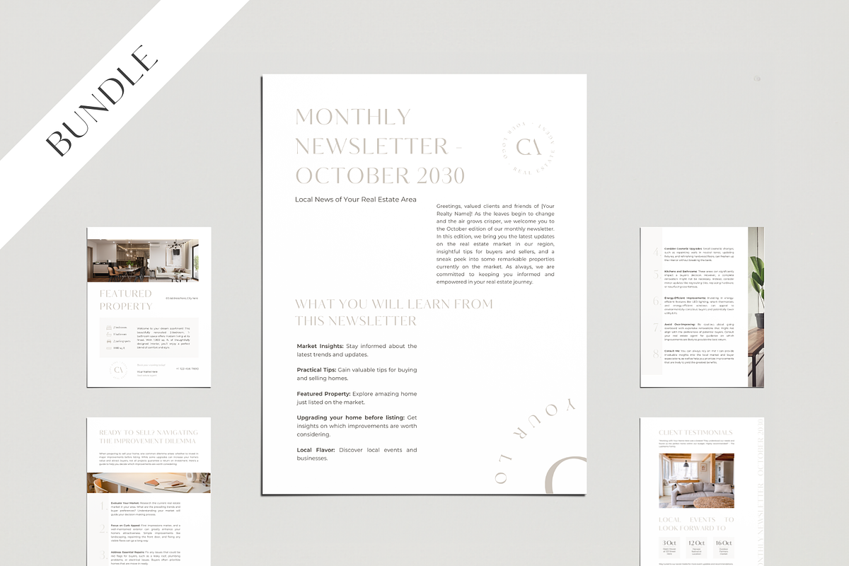 Real Estate Monthly Newsletter, a Marketing Template by EstateElements (Photo 1 of 8)