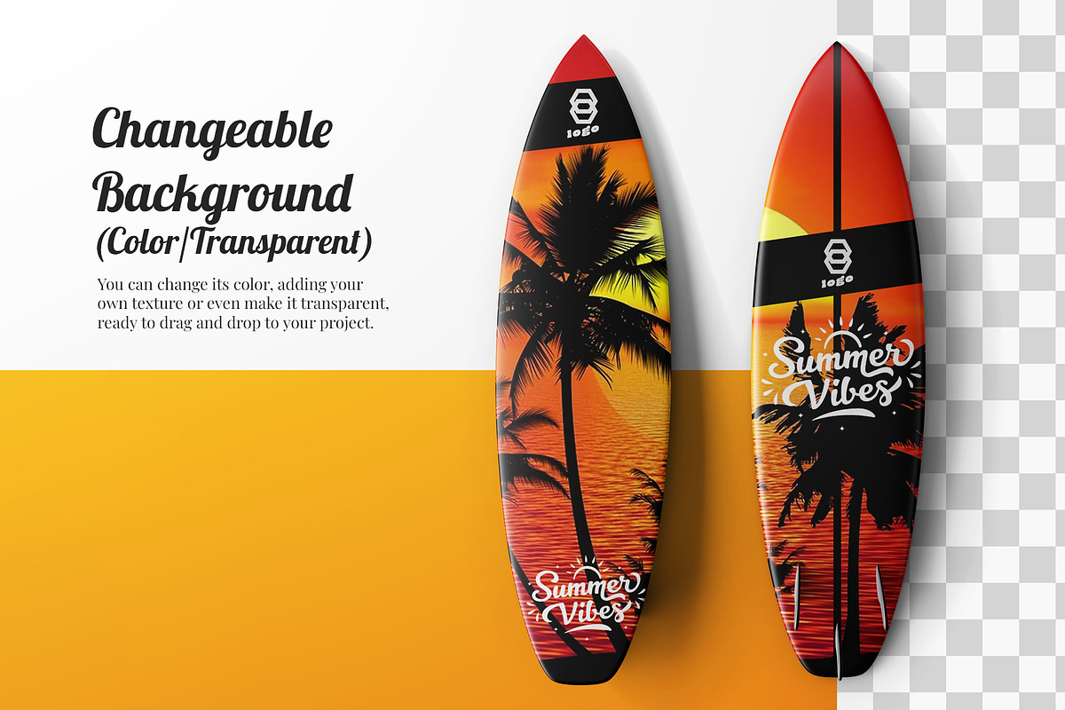 Long Surfing Board PSD Mockup Set, a Product Mockup by Remnand Studio (Photo 6 of 11)