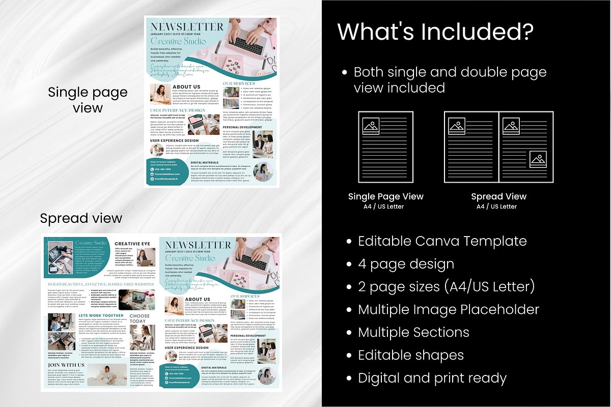 Canva Business Newsletter Templates preview 6