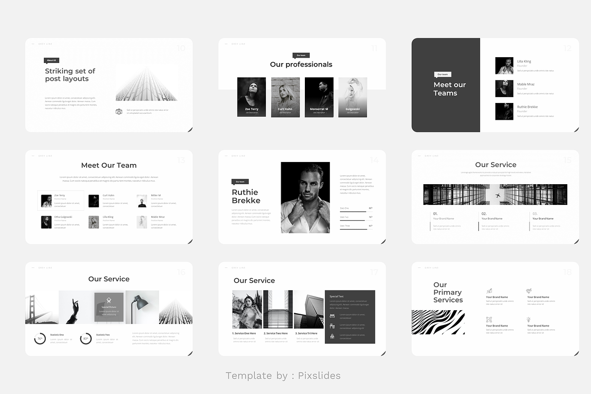 Minimal Black and White Keynote, a Presentation Template by Pixslides (Photo 3 of 5)