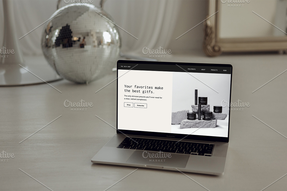 Stylized Laptop Mockup | Libra 005, a Device Mockup by TaroDesignCo