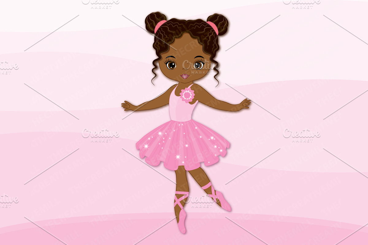 Vector African American Ballerina, an Illustration by TheCreativeMill (Photo 4 of 5)