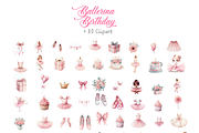 Watercolo Ballerina Clipart PNG Pink, a Person Illustration by VM PARTYS  BY TAIRUMA (Thumbnail 7 of 10)