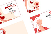 Blood donor day vector bundle, an Education Illustration by foxndeer (Thumbnail 3 of 4)