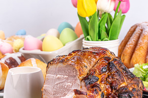 Homemade  Easter glazed baked pork, a Food & Drink Photo by Rimma