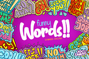 Funny Graffiti Words Cartoon Vector, a Decorative Illustration by Jocularity Art (Thumbnail 1 of 3)