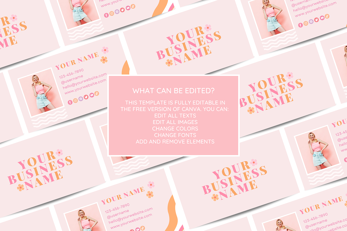 Pastel Business Card Template, a Business Card Template by SunshineStudioBoutique (Photo 3 of 9)