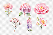 Wedding Watercolor Flowers Clipart., a Decorative Illustration by kaisorn (Thumbnail 4 of 5)