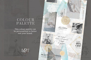 Teal Gold INSTAGRAM PUZZLE Template