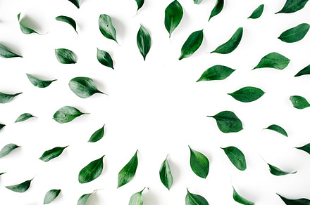 Leaf frame stock photo containing flat and lay, an Arts & Entertainment Photo by Floral Deco