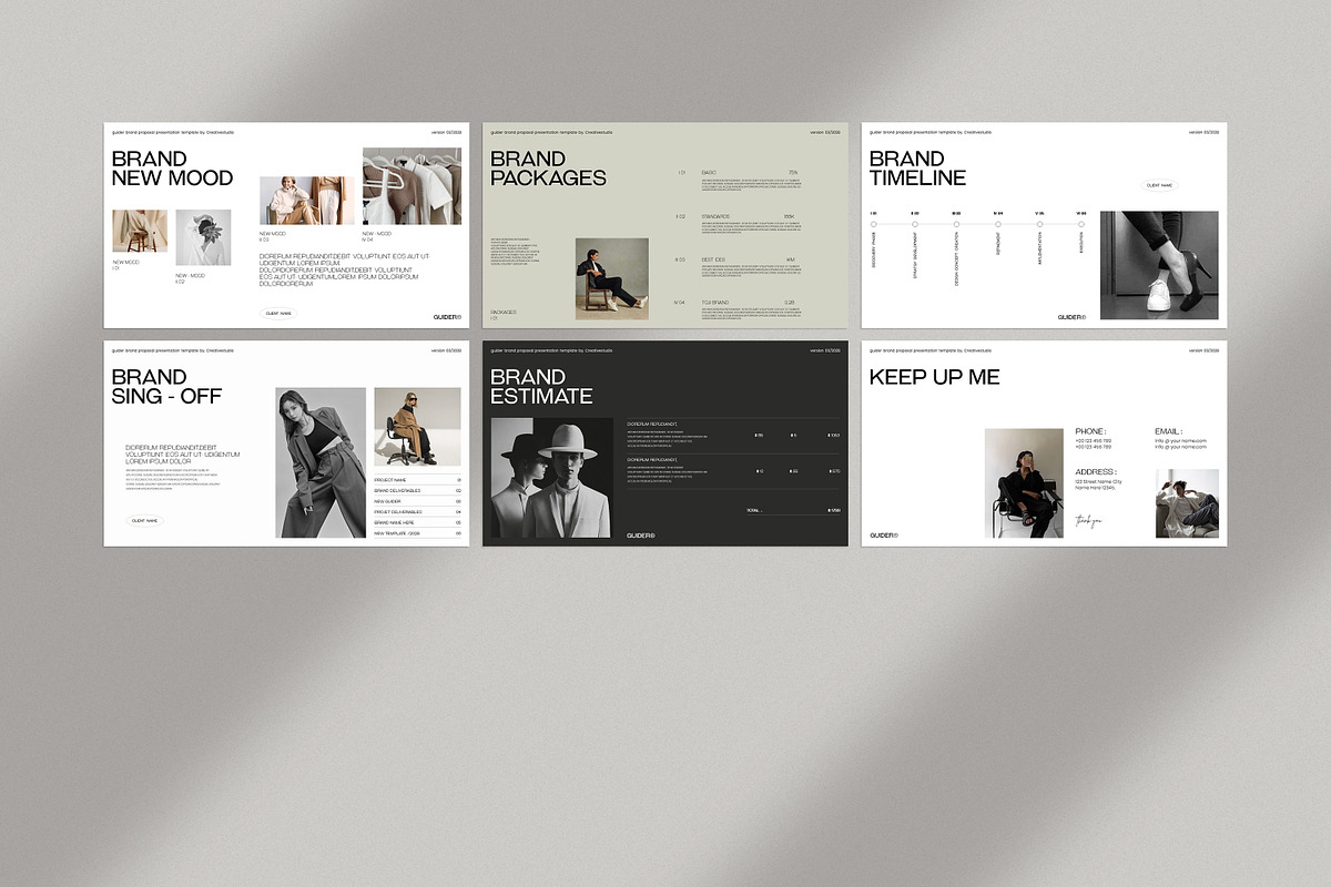 Guider Brand Proposal Template, a Presentation Template by evgenystudio (Photo 8 of 8)
