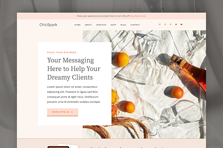 ChicSpark Elementor WordPress Theme