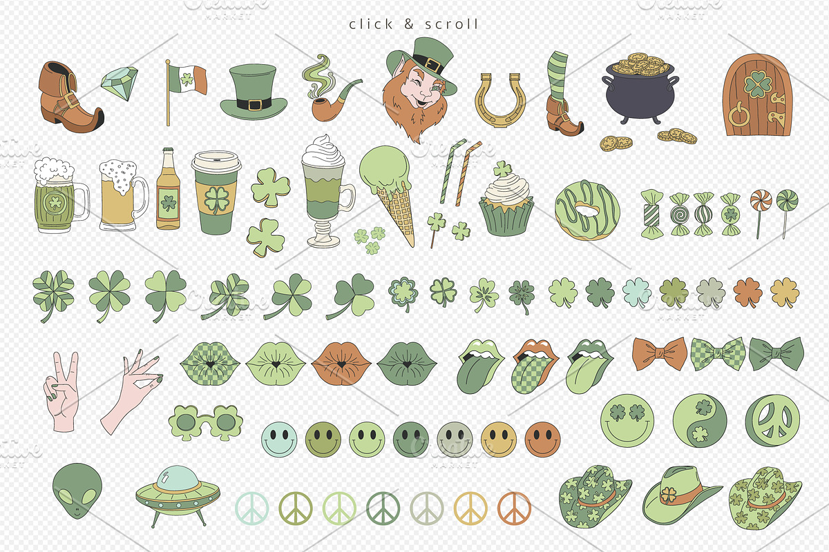 Retro Groovy Hippie St Patrick Day, an Illustration by @olga.angelloz (Photo 2 of 2)