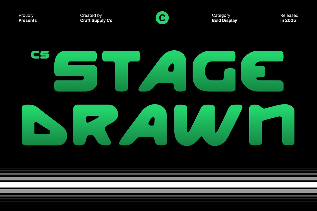 CS Stage Drawn, a Sans Serif Font by Craft Supply Co. (Photo 1 of 8)