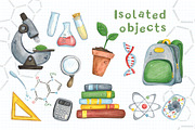 Science for kids watercolor clip art, an Object Illustration by DemiLena (Thumbnail 3 of 18)