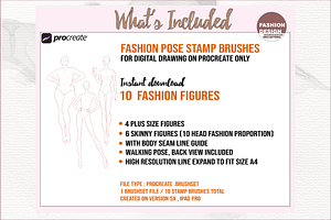 Procreate 10 Fashion Figure Stamps