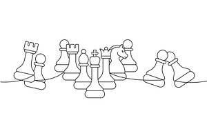 Minimalist continuous line drawing, an Illustration by GraphiShop
