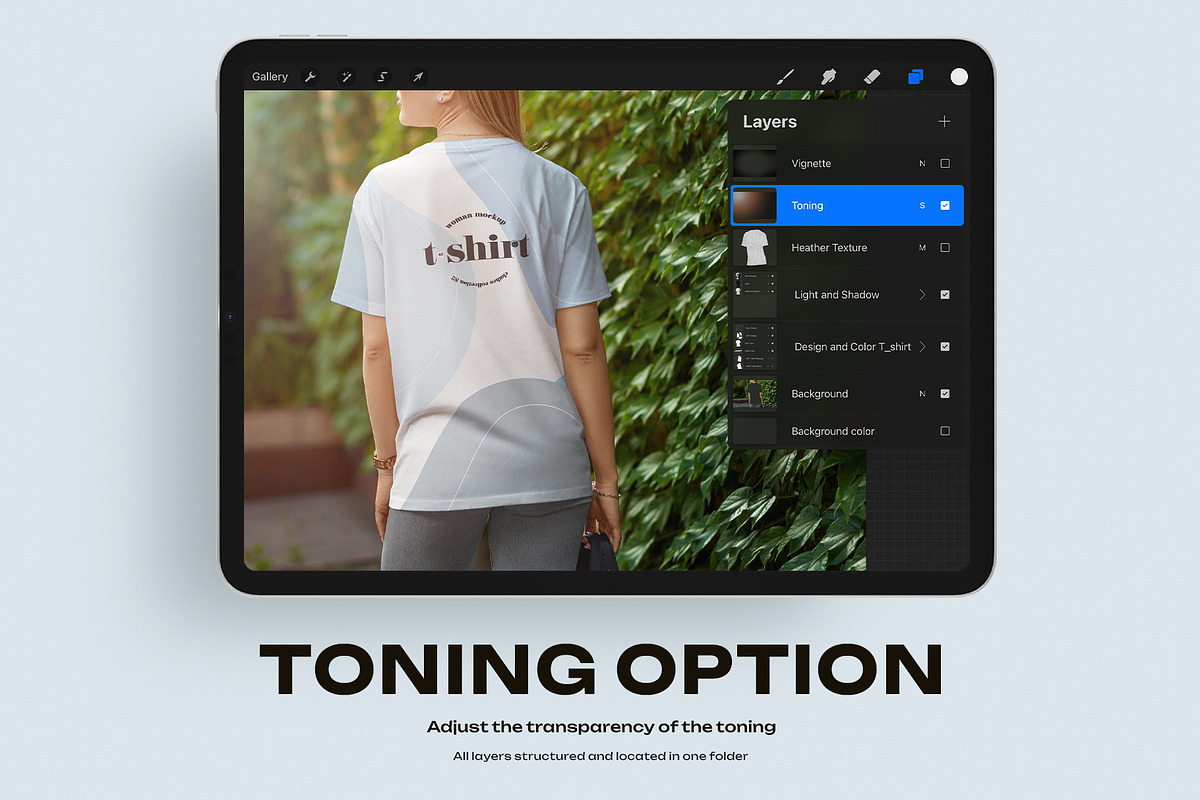 7 Mockups T-Shirt for Procreate, a Shirt Mockup by Grow Design Craft Studio