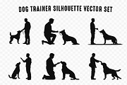 Dog Trainer Vector Silhouettes Set, an Animal Illustration by Gfx Expert Team (Thumbnail 2 of 3)