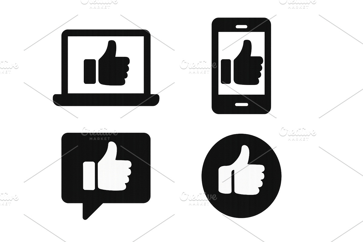 Symbols of approval displayed on, a Technology Illustration by ZinetroN
