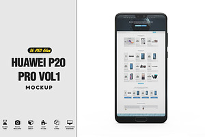 Huawei P20 Pro App Mockup Vol1