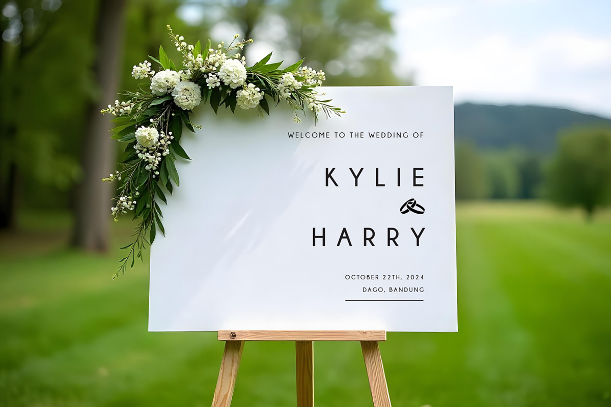 Simple Wedding Sign, a Stationery Template by Aarley Kaiven (Photo 3 of 4)