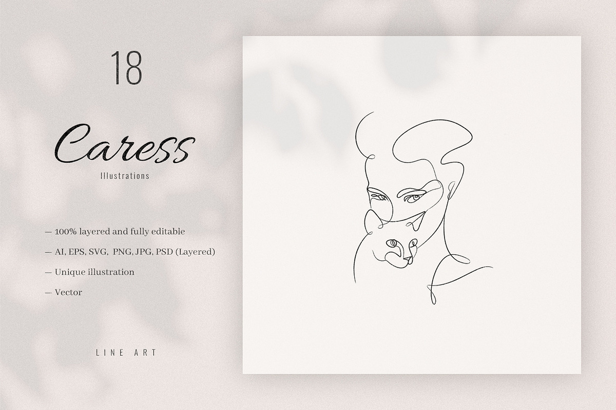 Caress. 18 Line Art Illustrations, an Animal Illustration by le-genda (Photo 1 of 9)