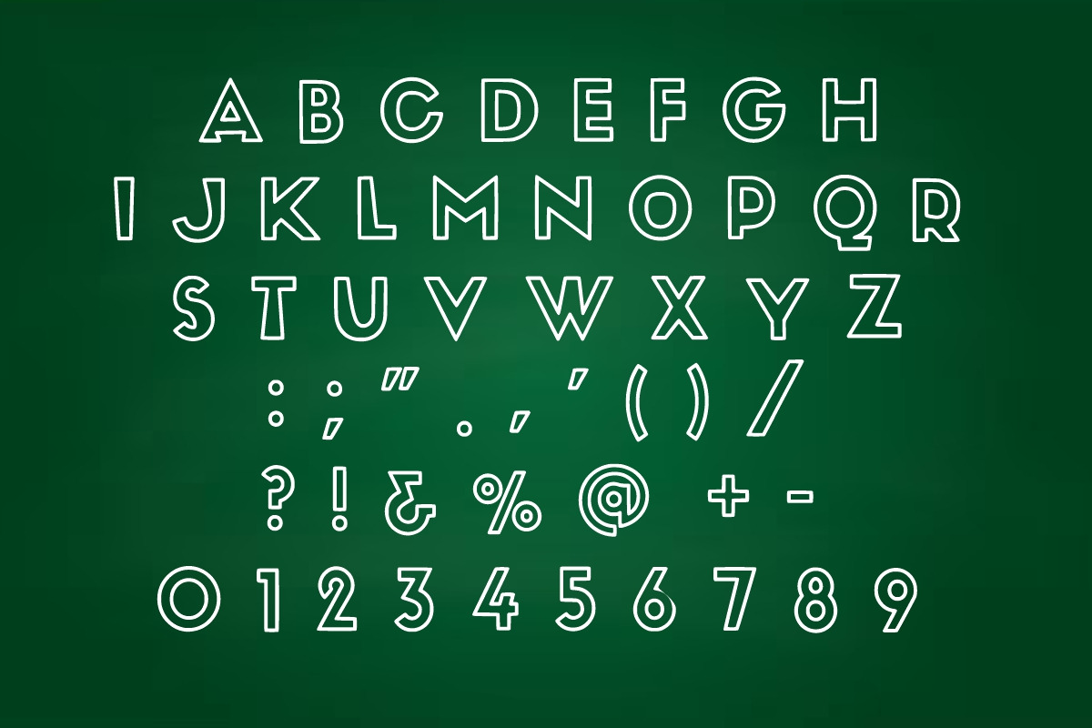 Super Outline font, a Handwritten Font by Fourteen Letter (Photo 6 of 6)